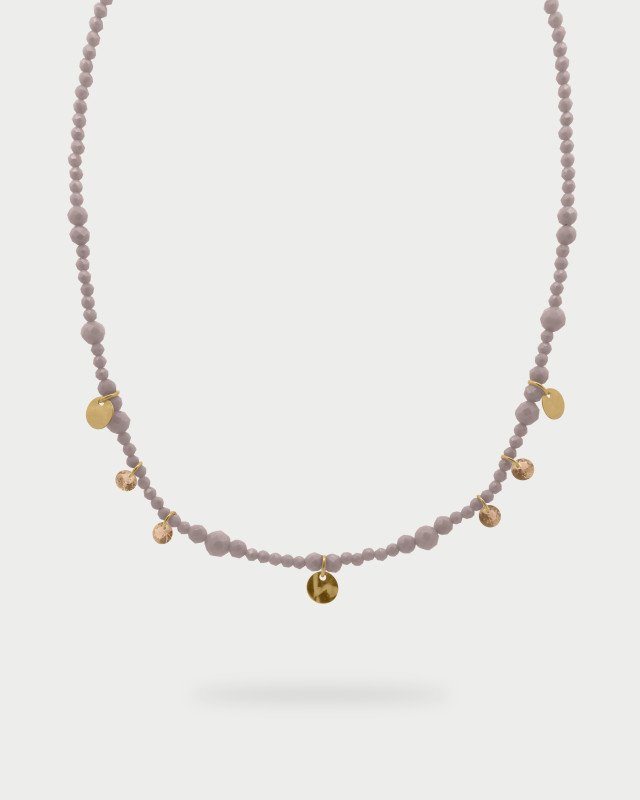 Girocollo Zirconi Milky e medaglie pendenti - gr-031 m5 m au